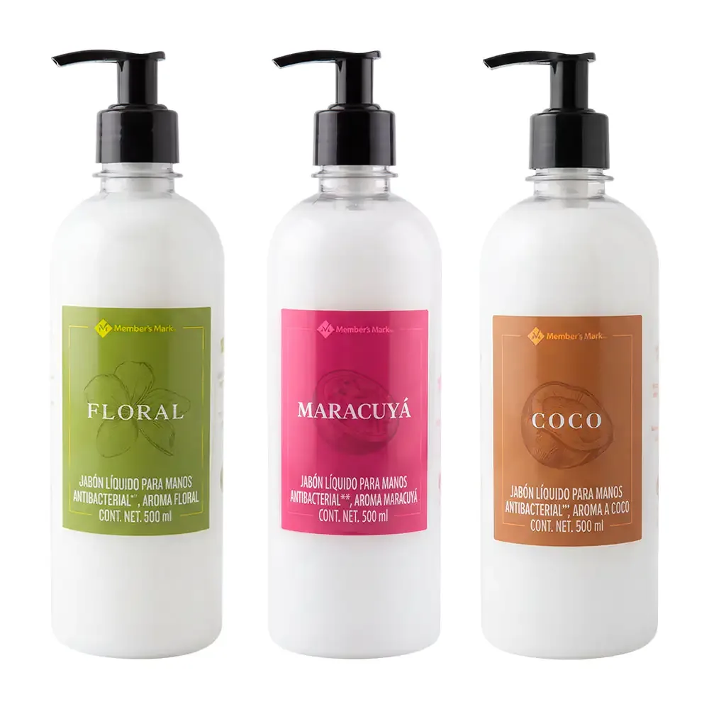 1pza Jabón liquido para manos members mark de 500ml, variedad de aromas