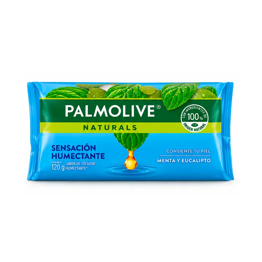 1pz jabón en barra palmolive naturals con aroma menta y eucalipto, 120g / 682266