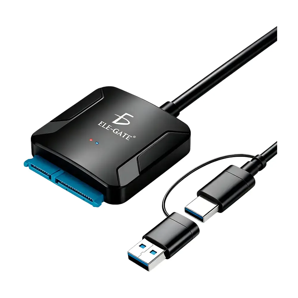 Cable adaptador para disco duro ssd 2.5 con salida usb y usb tipo c