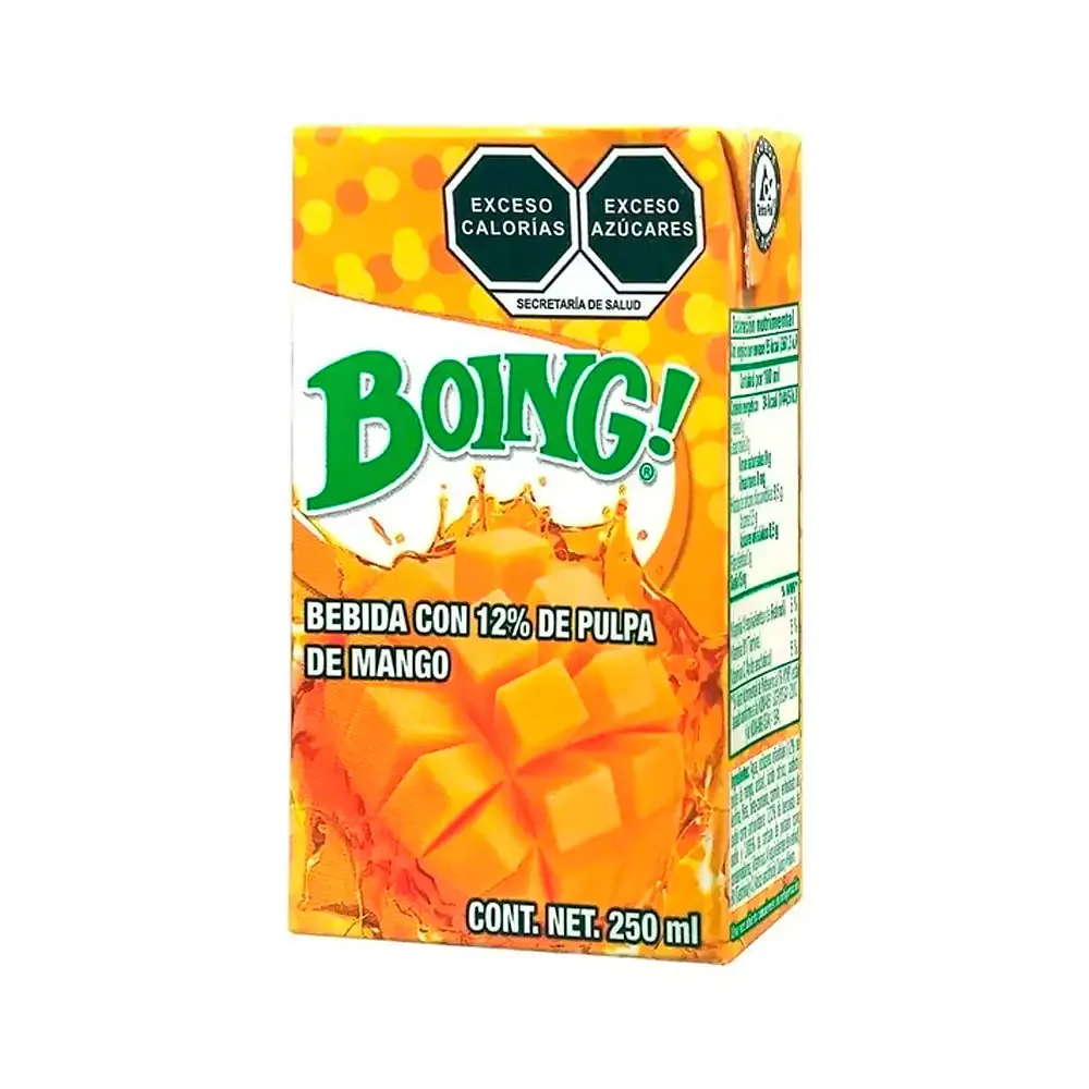 Mini jugo boing con sabor a mango de 250ml / boing-mg
