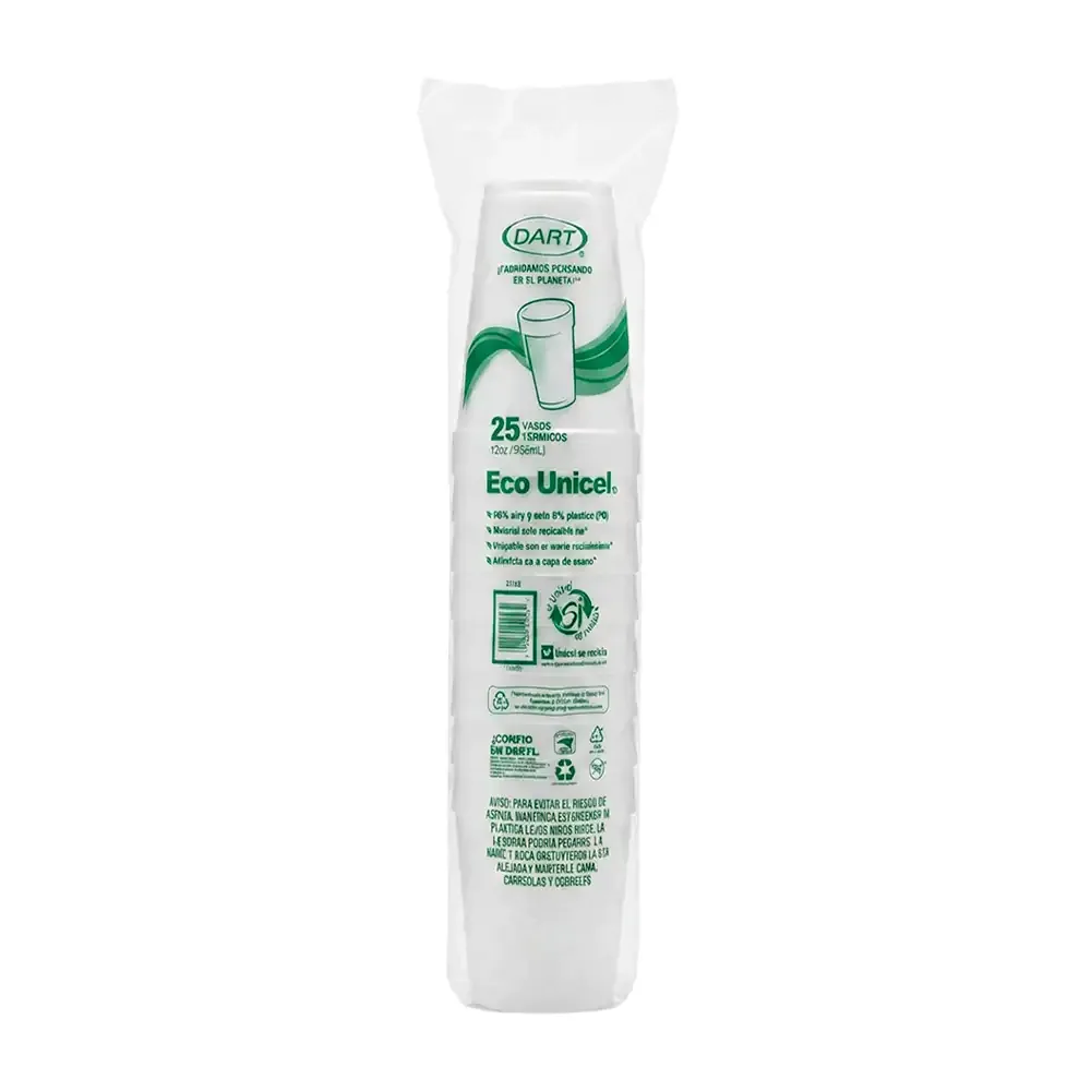 Paquete con 15 vasos térmicos tipo envase #32 - 946ml / 32j32
