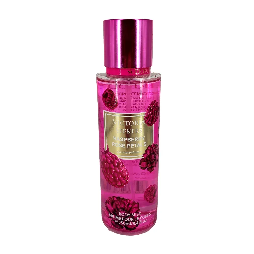 1pza Perfume raspberry rose petals con fragancia para dama 250ml / victoria seekers / airbody / ab5046