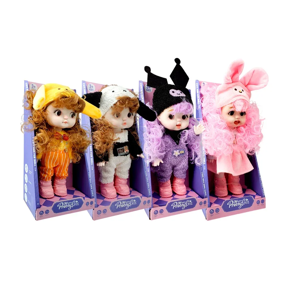 Muñeca modern pretty girl con pijama y gorro con diseño de los personajes de hello kitty sanrio, variedad de modelos / cute and fun doll / 1004