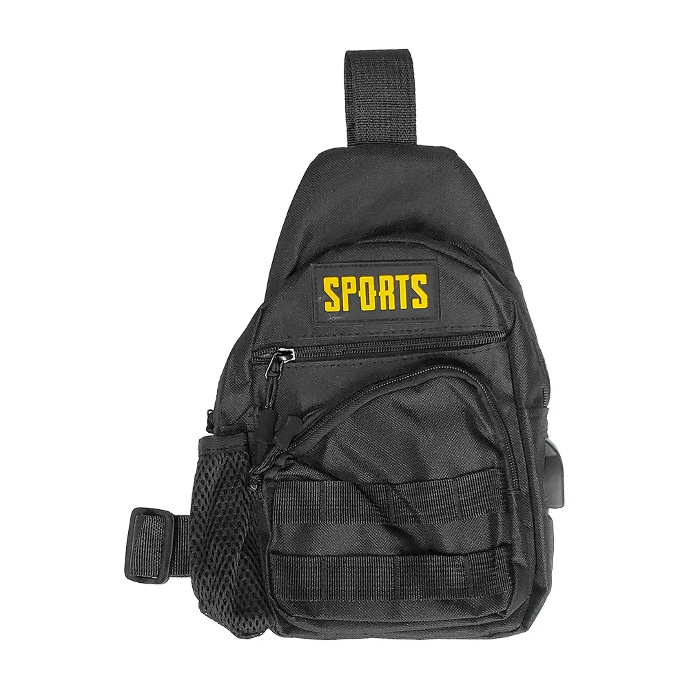 Mochila / mariconera militar táctica de 3 compartimentos con bolsillo de red, puerto usb y placa de silicón, variedad de diseños / sports / a-2 / a-3
