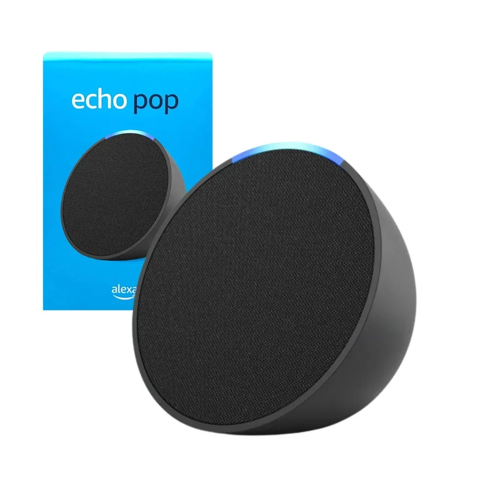 Bocina inteligente Amazon Alexa Echo Pop color negro / trk-1594