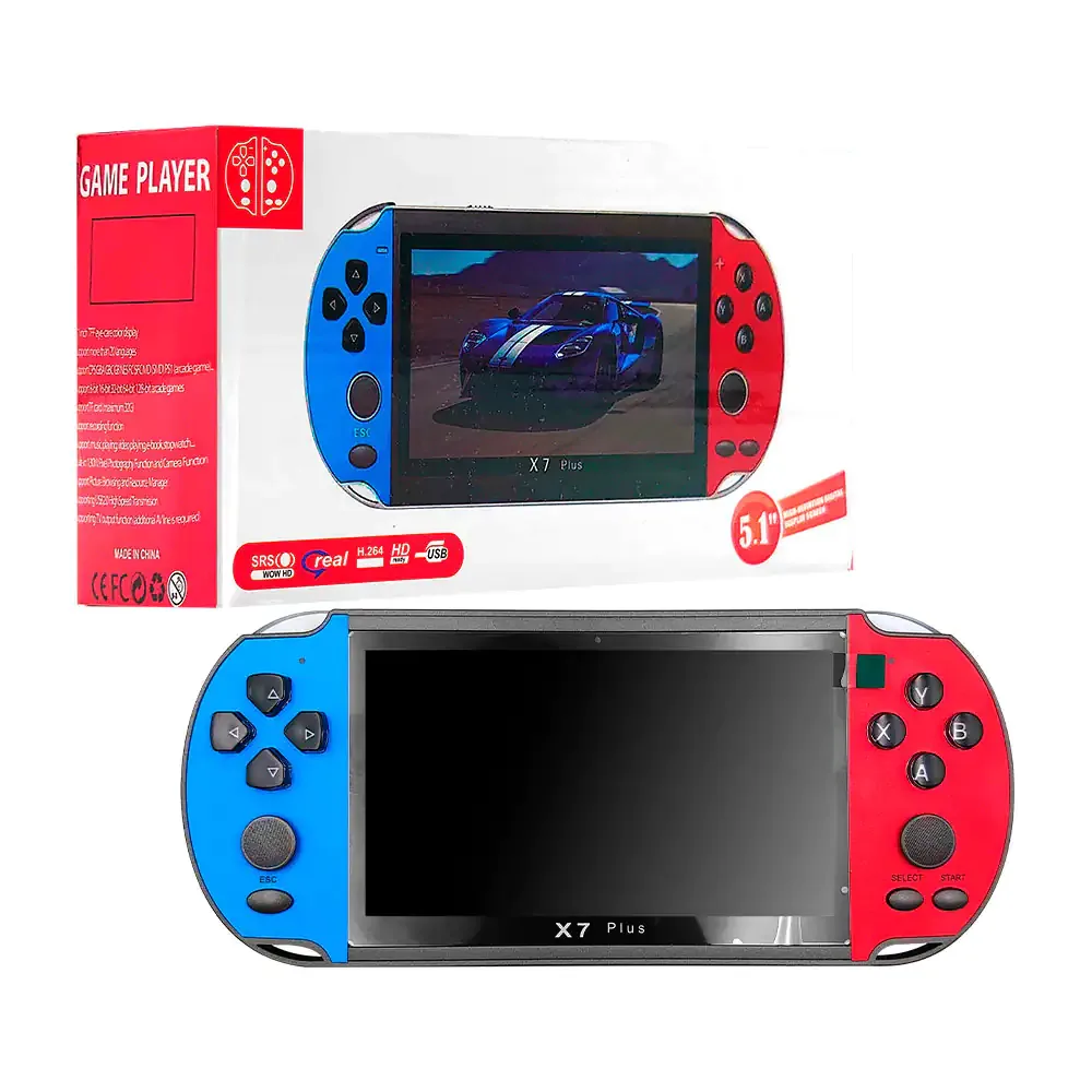 Consola portátil de videojuegos clásicos con accesorios, variedad de colores / x7plus5.1