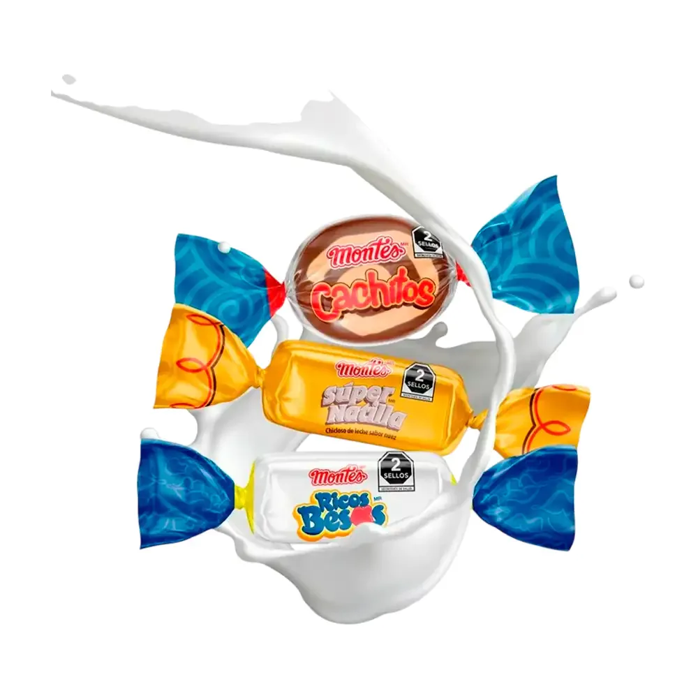 1pza Dulce chiclosos montes con leche, variedad de sabores