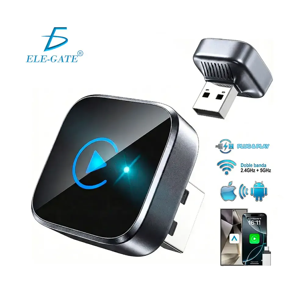 Adaptador inalámbrico 2 en 1 para carplay y compatible con android / wl.hxca28