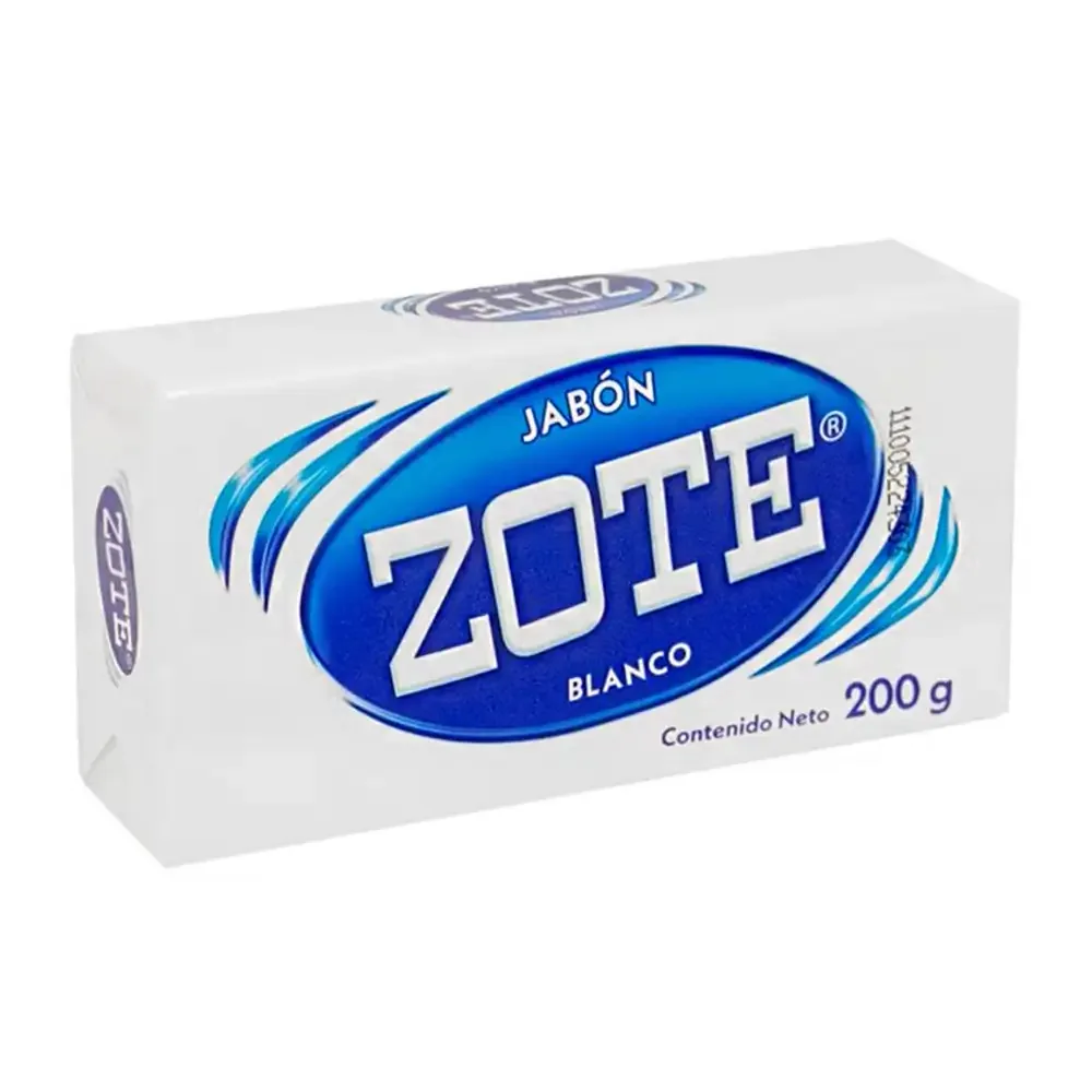 1pz Jabón en barra zote color blanco para ropa de 200g / 005381