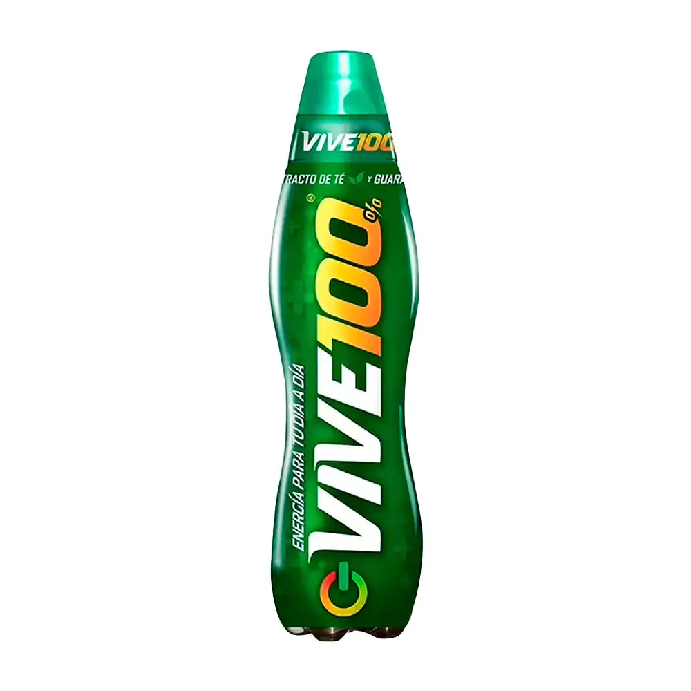 Bebida energética vive 100% con extracto de té y guaraná, 500ml