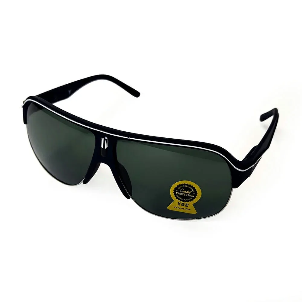 Gafas de sol negras con rasgo blanco / 3034