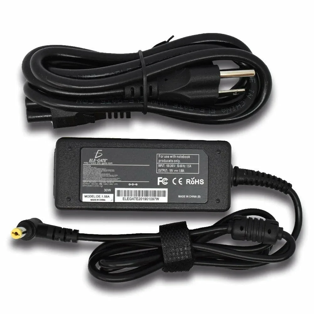Cargador de punta amarilla para laptop, compatible con Dell 30w / de.1.58a / de.1.58.5517