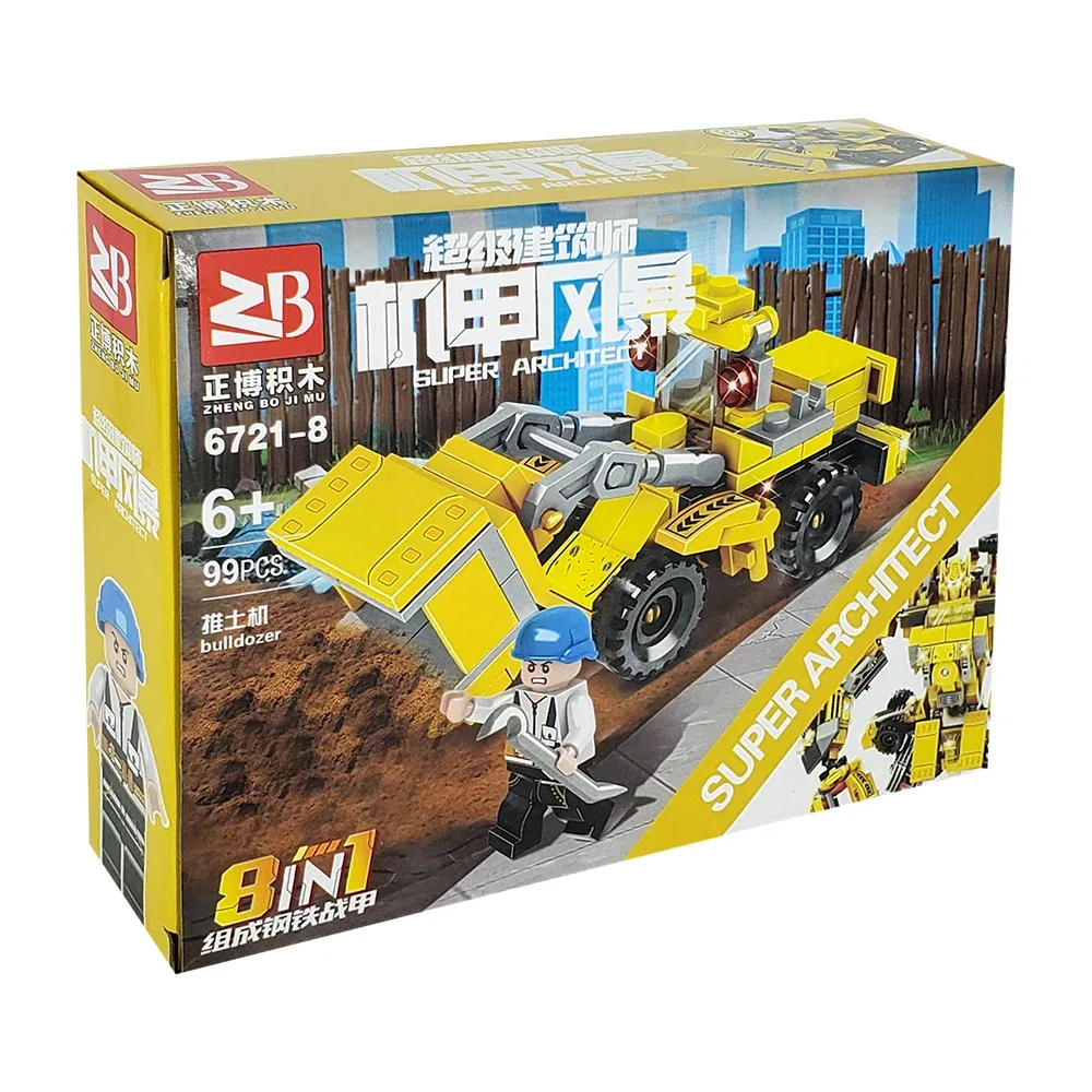Juguete armable con mini bloques de 87 a 101 piezas en forma de camión de construcción, variedad de modelos / super architect xj-6721