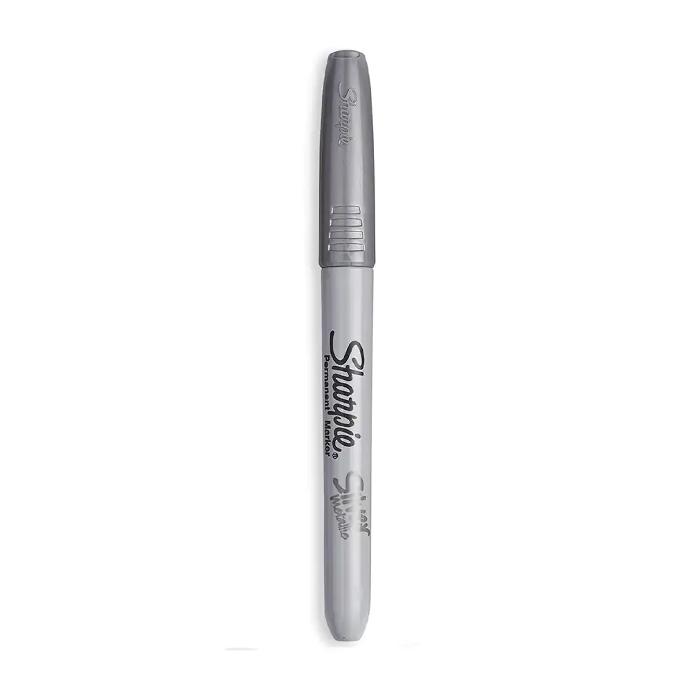 Plumón sharpie color gris twin tip, punta fina