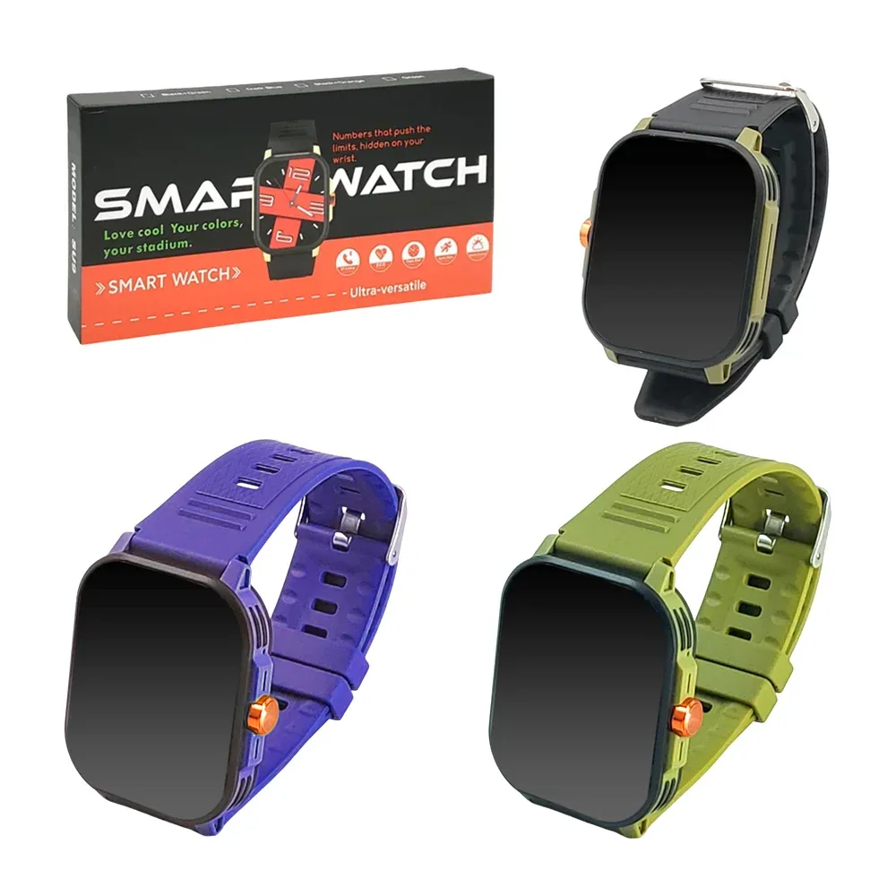 Smart watch cuadrado con diseño moderno + correa de plástico, color surtido