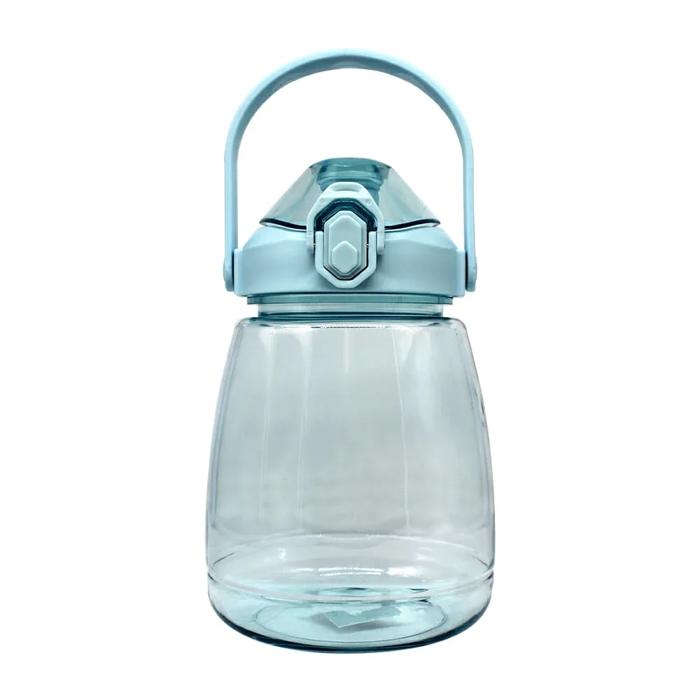 Botella de agua translúcida personalizable con tapa y popote 1.300L 1681816