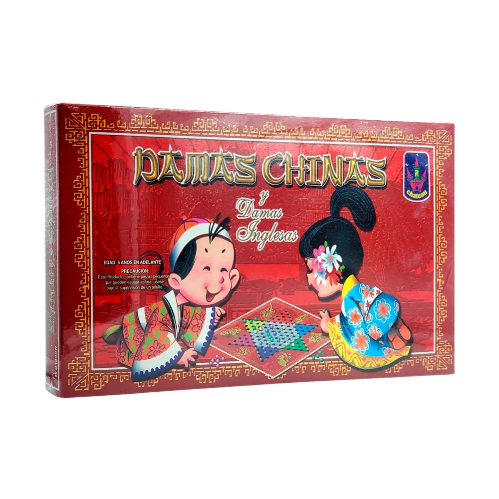 Juego 2 en 1 con damas chinas y damas inglesas + 60 canicas y 24 fichas / modelo 82