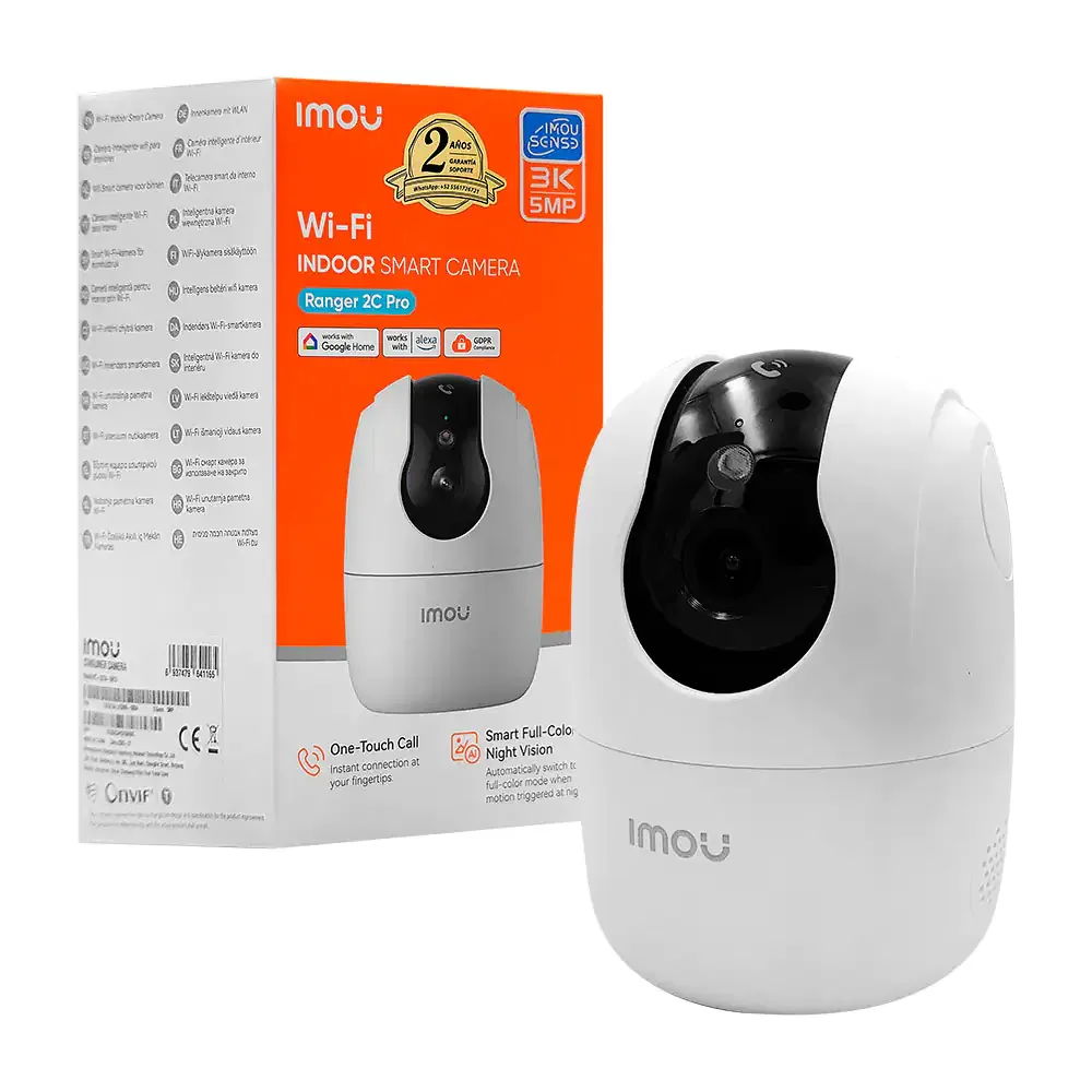 Cámara imou con conexión wifi, visión nocturna y llamada de emergencia / cv-2147