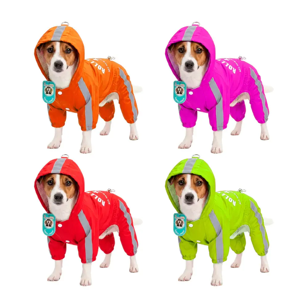 Chamarra impermeable para mascota con detalles reflectantes, talla m, variedad