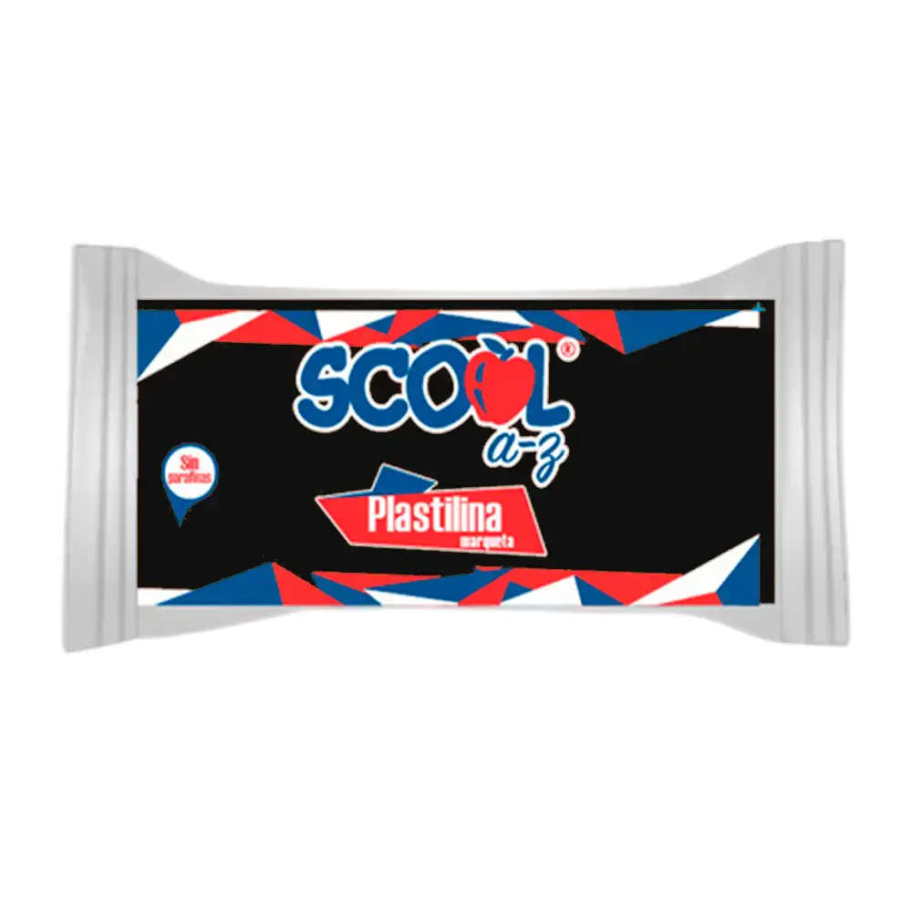 Barra de plastilina scool para maqueta de 180g en color negro / 21413
