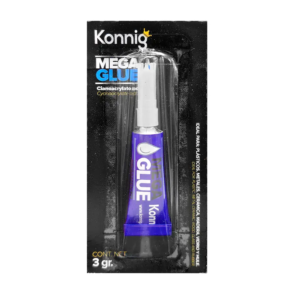 1pza pegamento mega glue, super fuerte, compatible con distintos materiales, 3g / kmg13