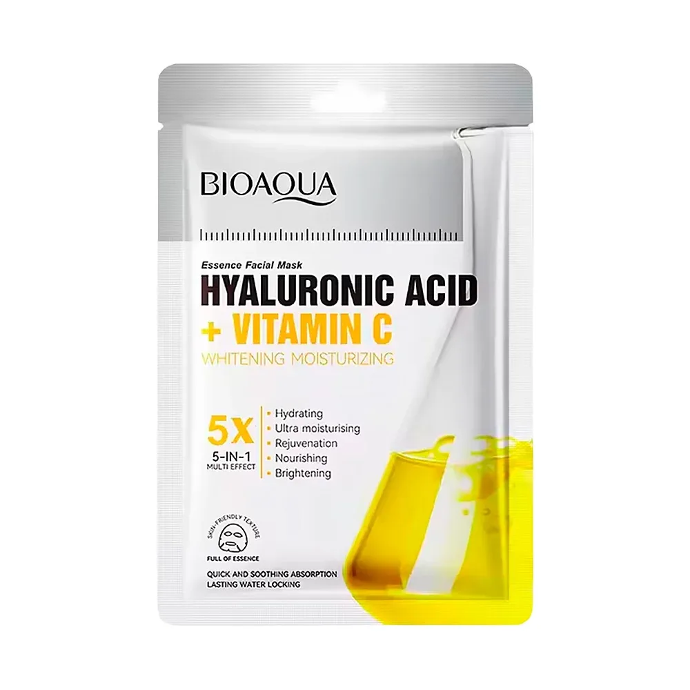 Mascarilla facial bioaqua de 25g con extracto de vitamina c y ácido hialurónico para blanquear / 742323