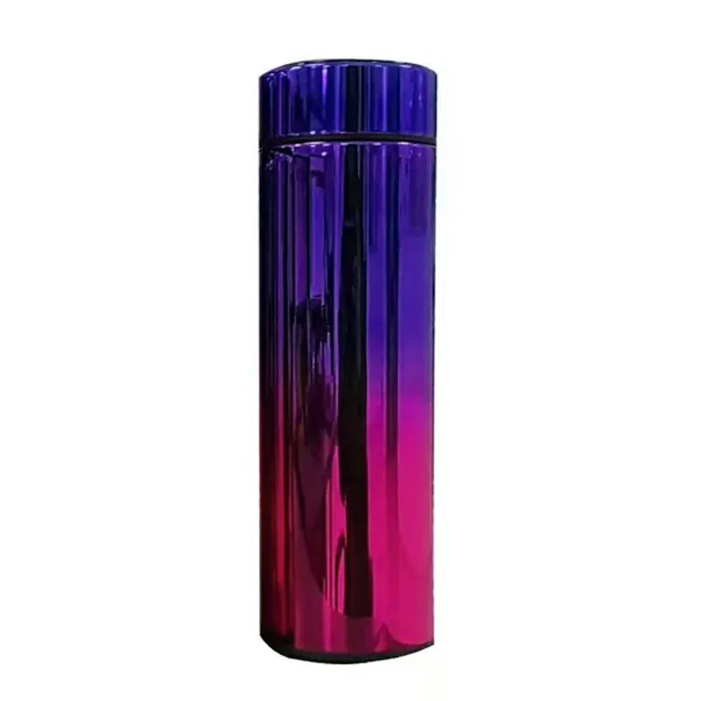 Termo bicolor de aluminio, con medidor de temperatura digital 500ml / 23-termo-005