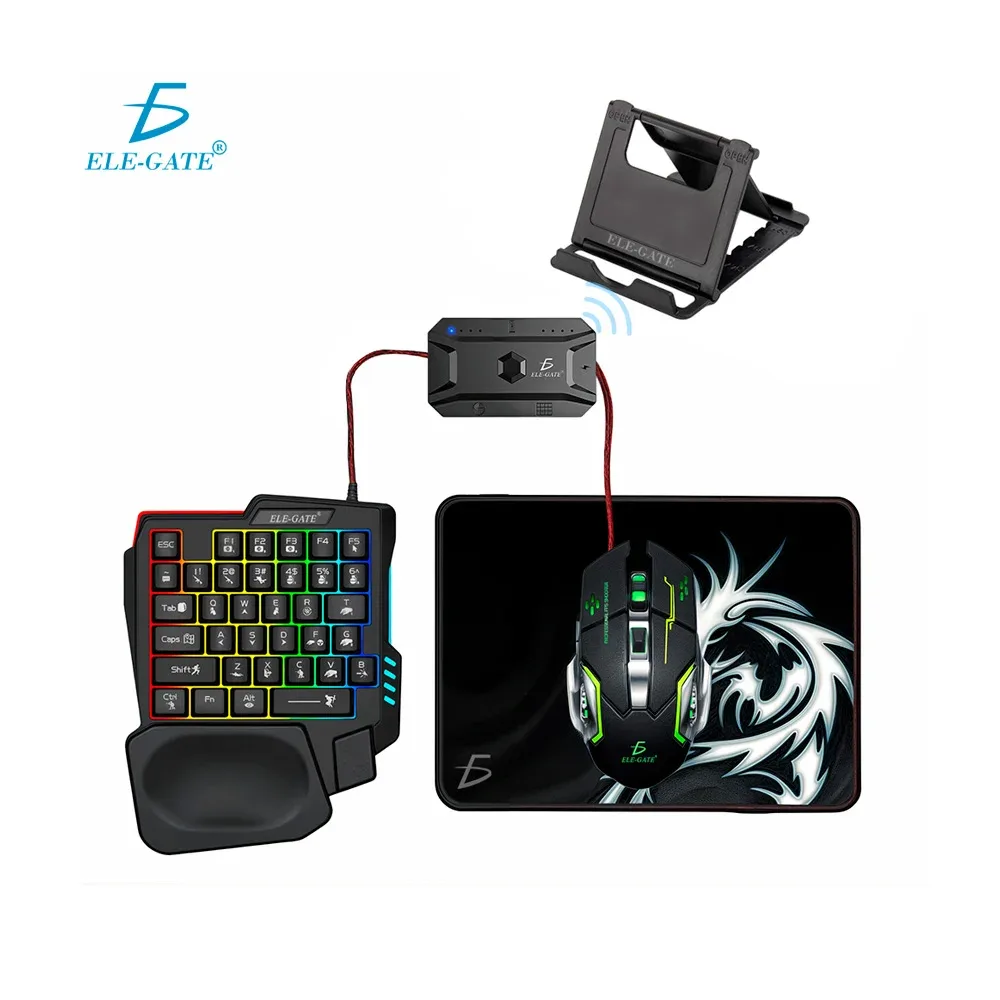 Kit gamer con teclado, mouse bluetooth, soporte y mouse pad para celular android / gm.gm2.p