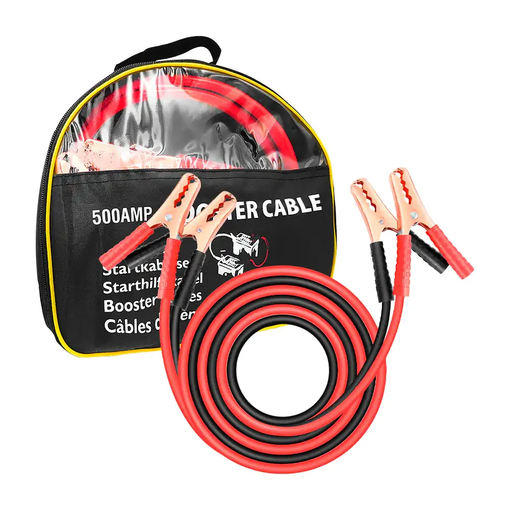 Cable pasa corriente de puente para batería con bolsa de transporte, 500amp