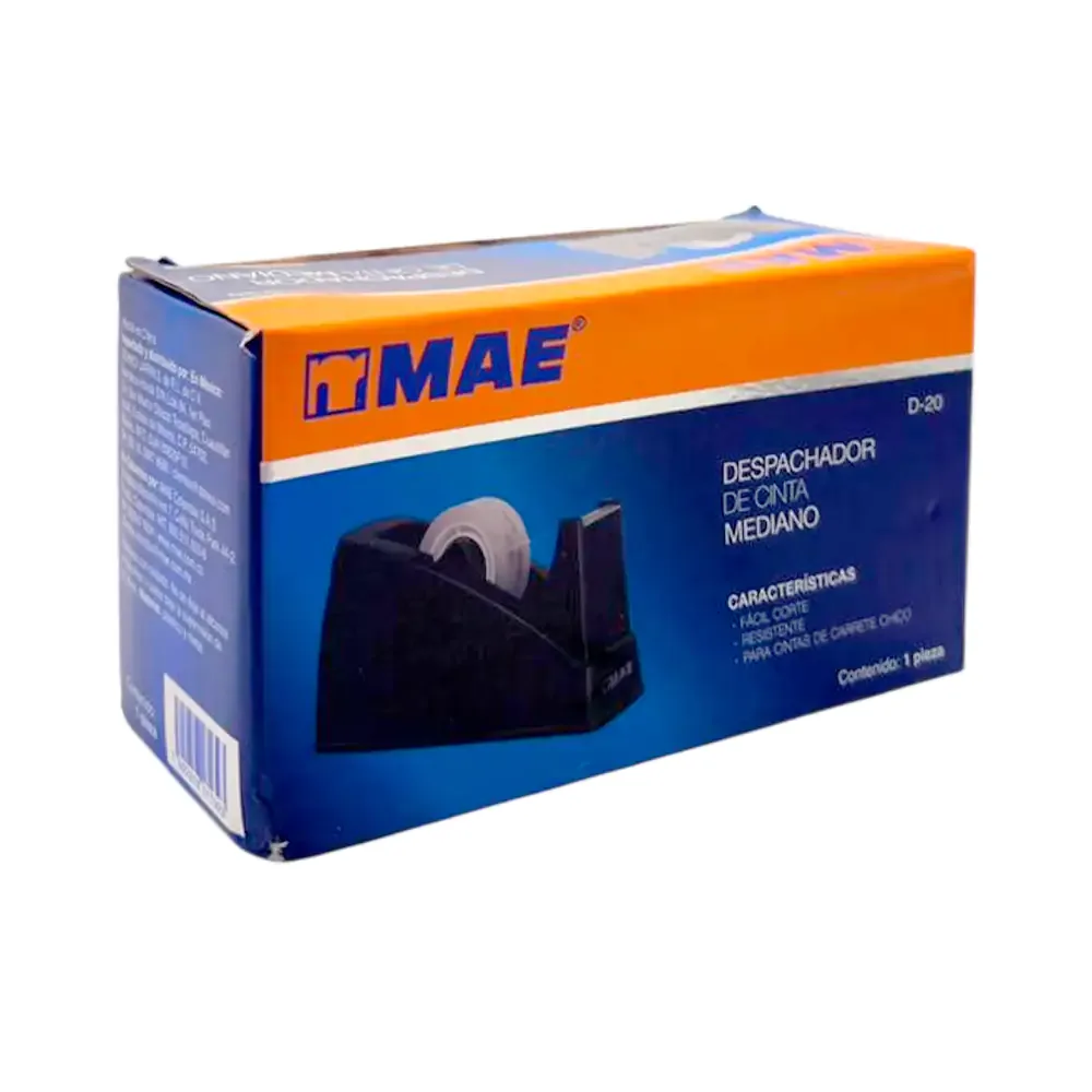Despachador de plástico resistente mediano para cintas de carrete chico / d-20.d