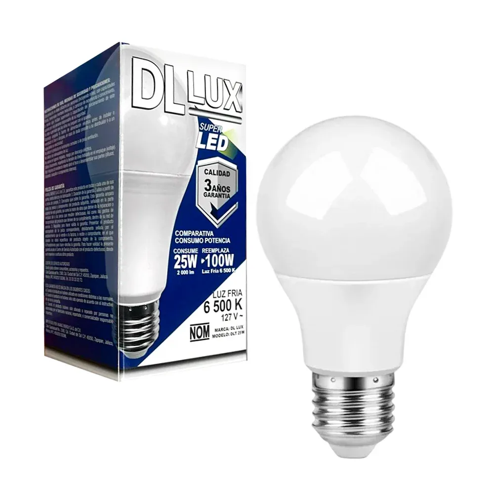 Foco ahorrador con super led luz fría de 25w dl lux / dl-25w