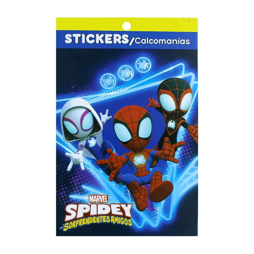 Block de stickers calcomanías granmark con diseños de spidey y sus sorprendentes amigos / 152-856