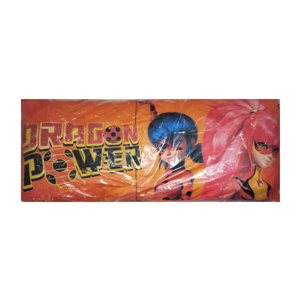 Almohada jumbo larga 120x50cm con diseño de miraculous, variedad de modelos / dragon power