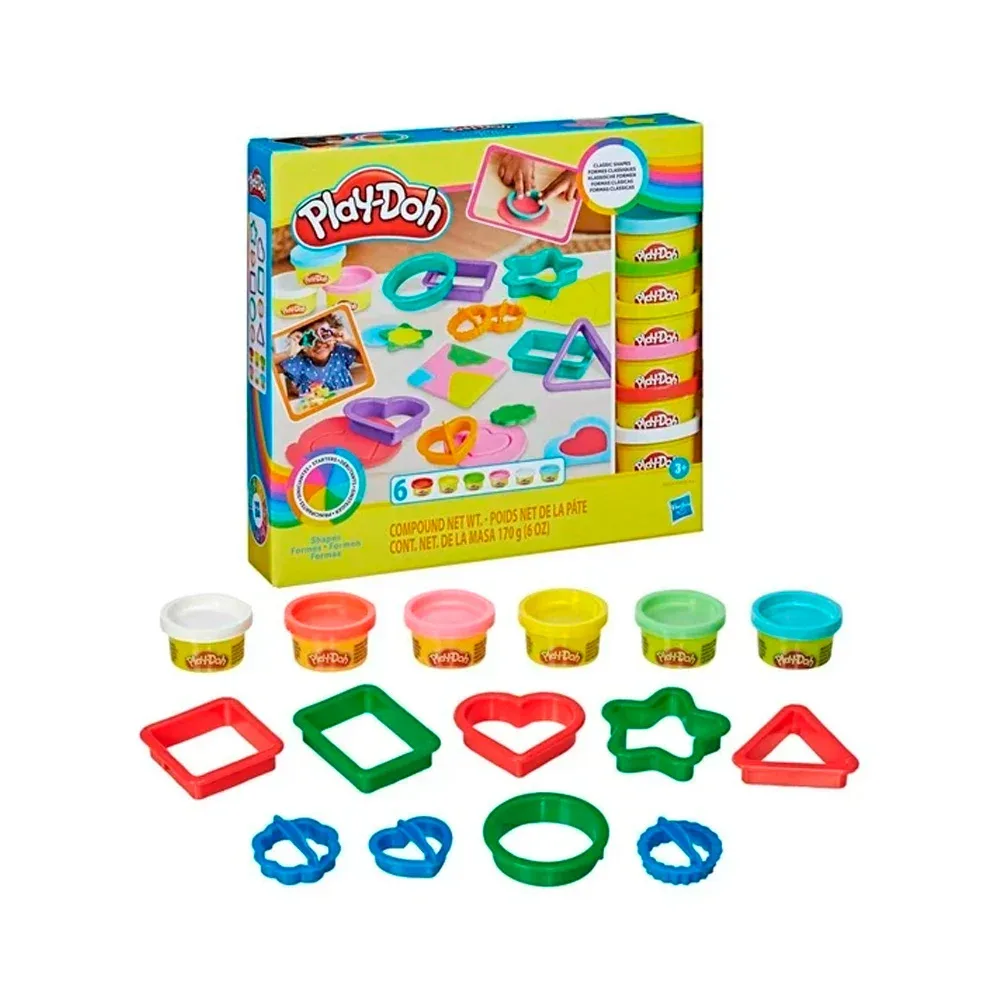Juego de 6 plastilinas moldeables play-doh para crear formas / e8530 / pn00042165