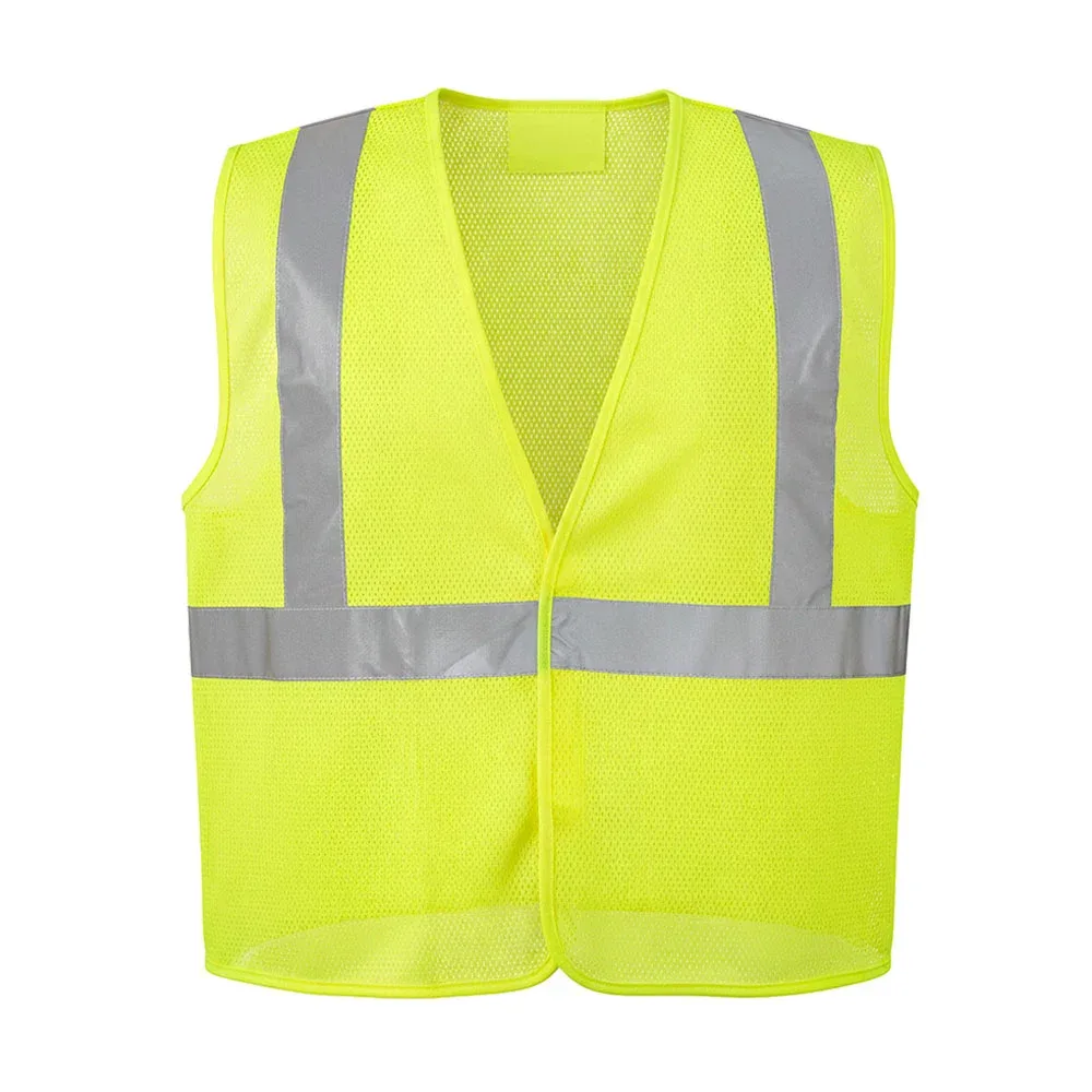 Chaleco unitalla de seguridad amarillo con cintas reflejantes-reflectantes