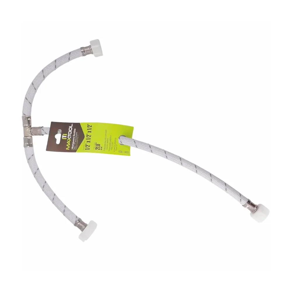 Manguera flexible maxtool en forma "y" con conectores de 1/2 pulgada y 55cm de largo para lavabo / 307652
