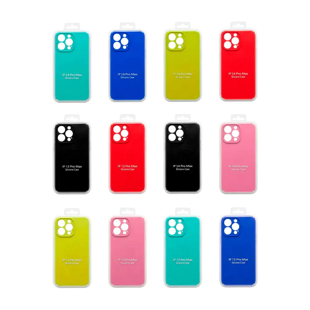 1pza Funda de silicon lisa compatible para iphone, variedad de colores / silicone-c