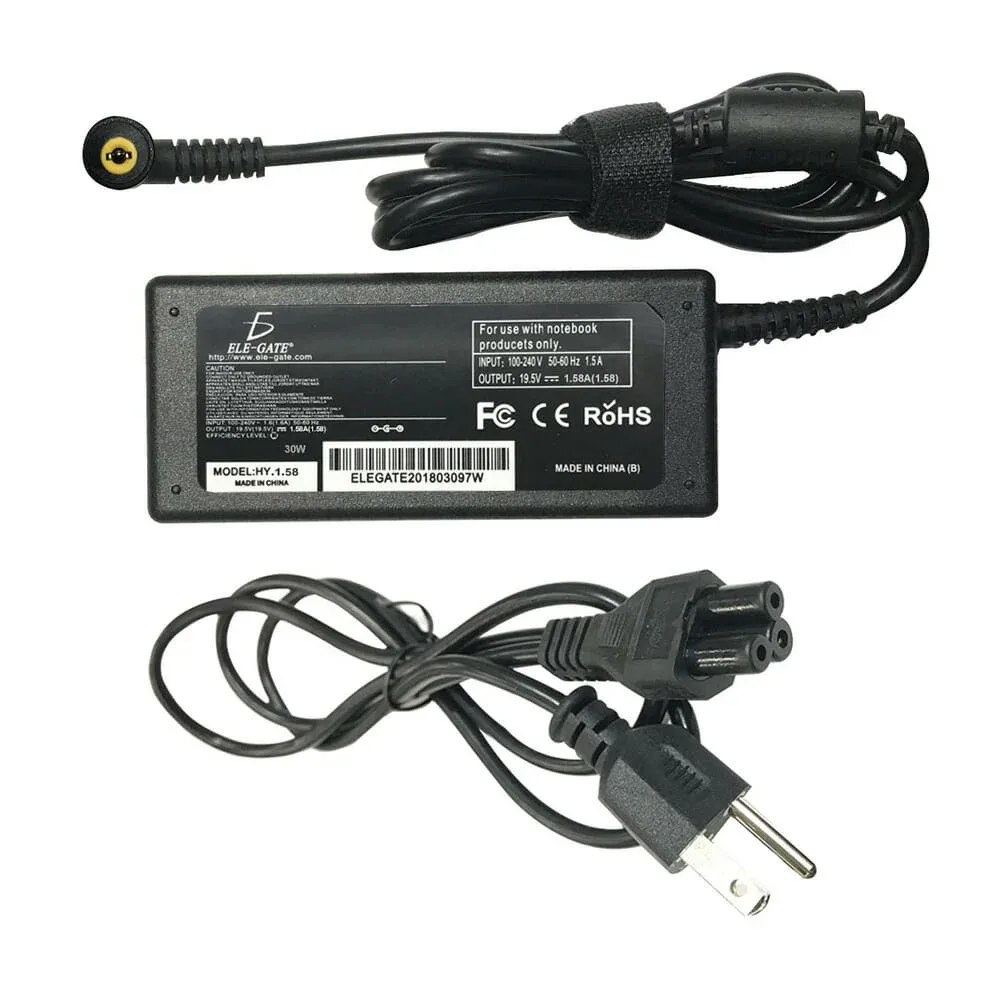 Cargador de punta amarilla para laptop, compatible con Hp mini 30w / hy.1.58 / hy.1.58a / hy.1.58.4017