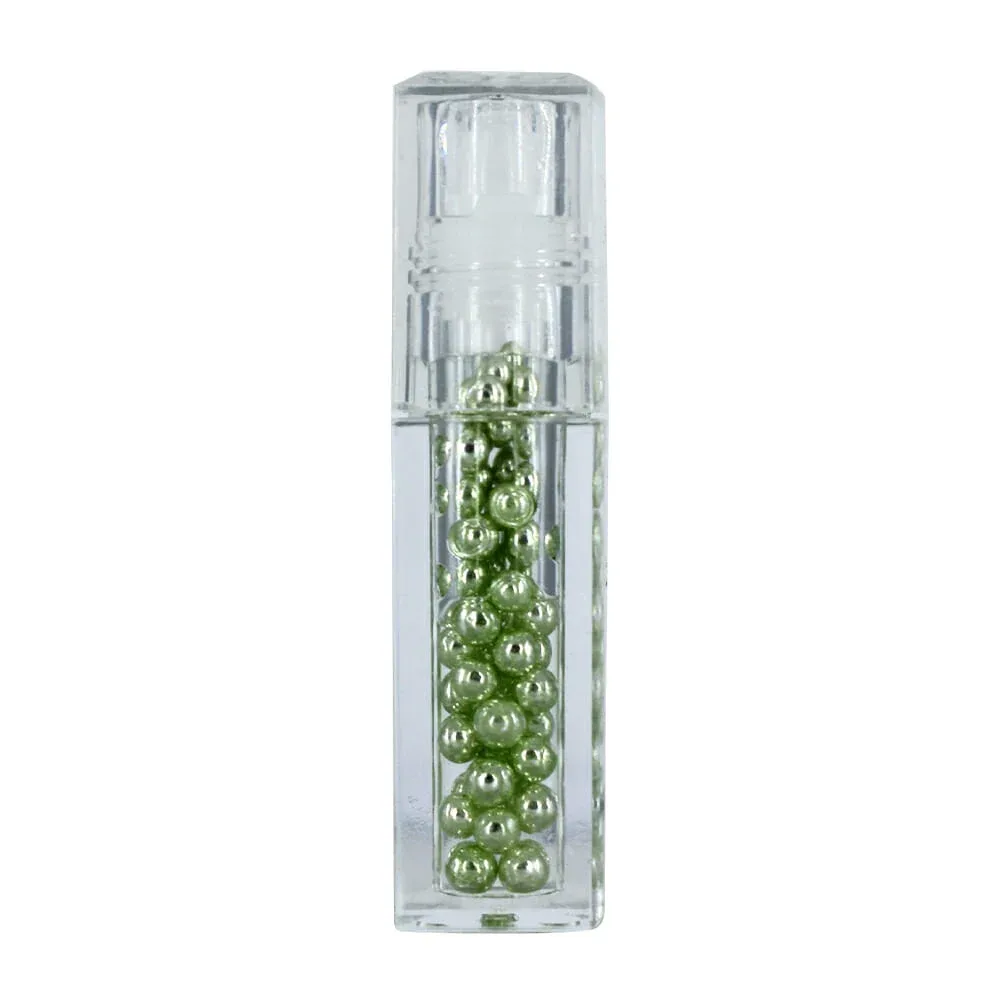 1pza Brillo labial transparente con aroma y mini perlas, variedad de colores / 786 / gloss con perlas de diferentes colores /  labial  bolitas /