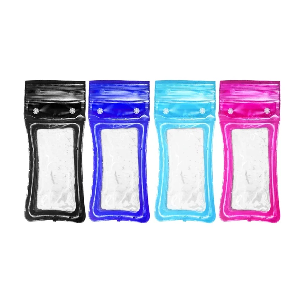 Funda contra el agua para teléfono celular con cordón y flotador, variedad de colores / fud