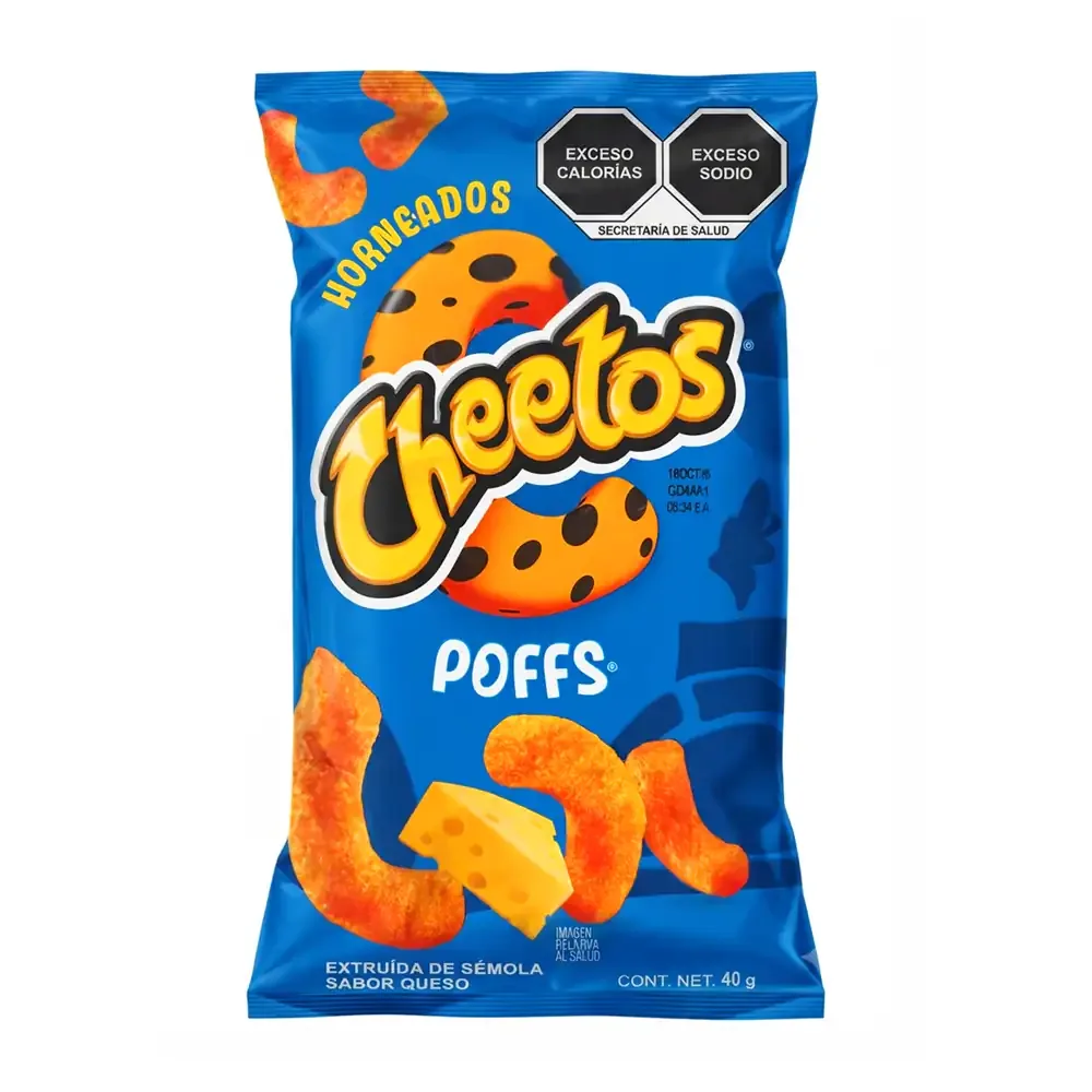 1pz Bolsa de cheetos poffs sabor queso, 40g / 044115