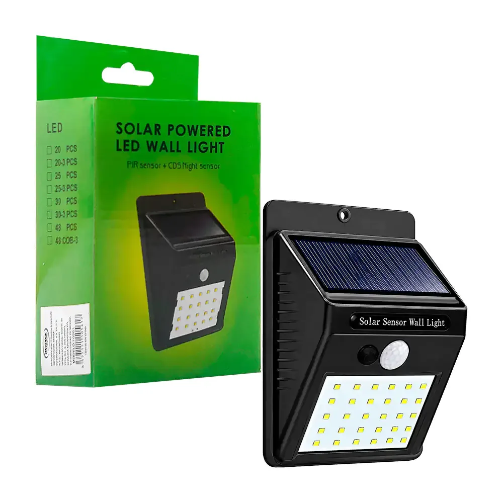 Lámpara solar chica para jardin / gh1027 / cob solar powered led wall light