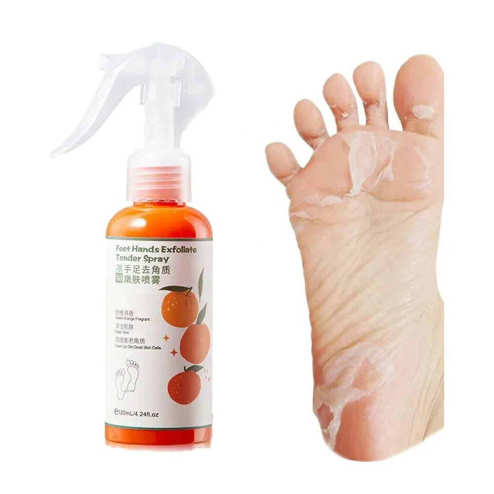 Spray atomizador exfoliante para pies y manos con extracto de naranja 120ml / ds81503