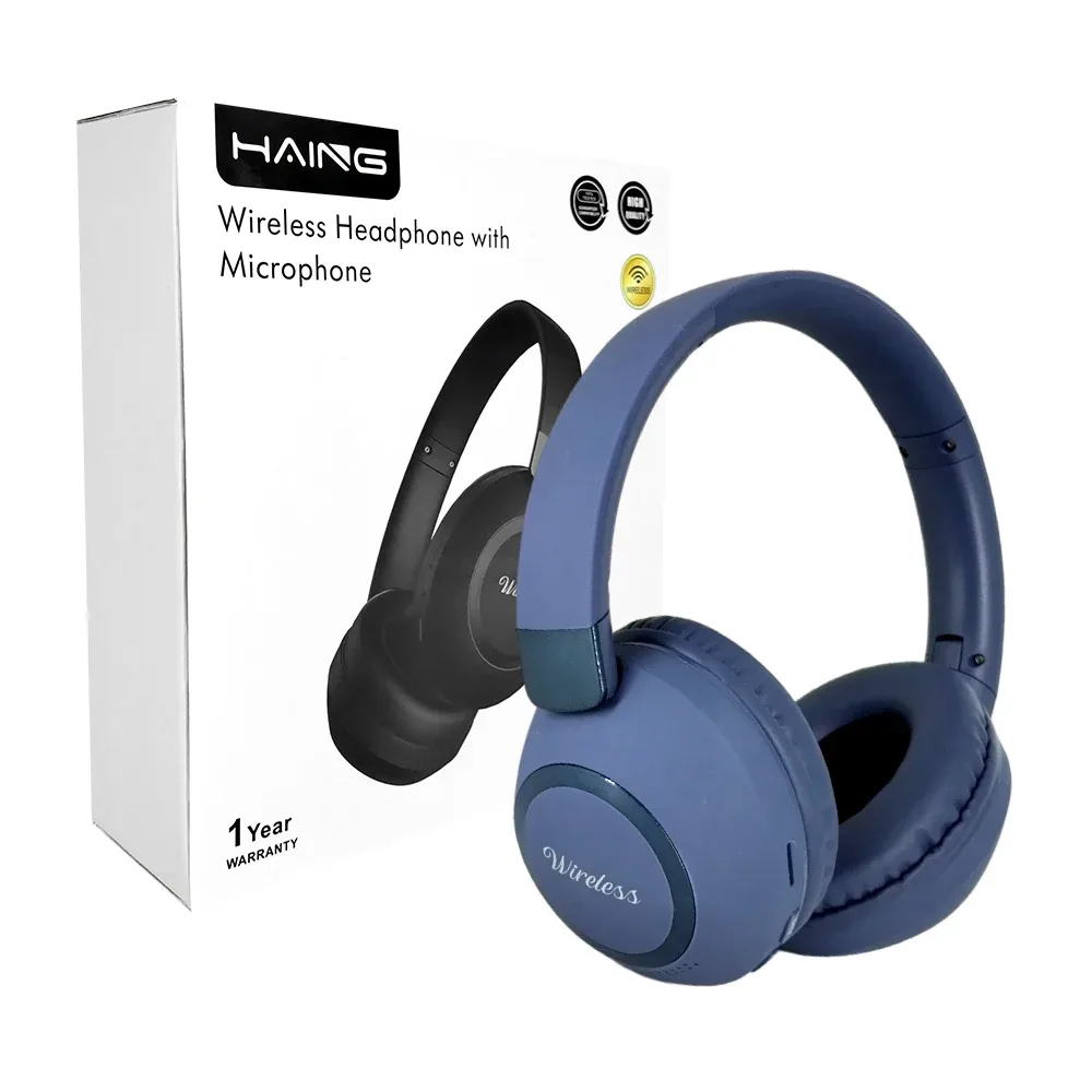 Audífonos diadema inalámbricos haing con micrófono, tiempo de carga de 2h y duración de 6h diseño con circulo wireless, variedad de colores / hi-bh800