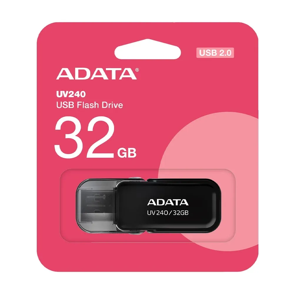 Memoria usb 2.0 flash drive adata uv240 color negro con capacidad de 32gb