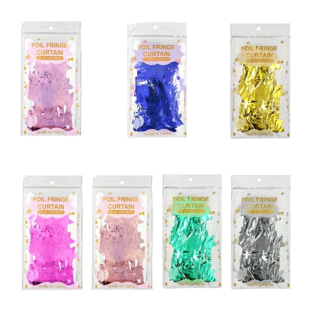1pz Cortina decorativa para fiesta con diseño de estrella y efecto metálico