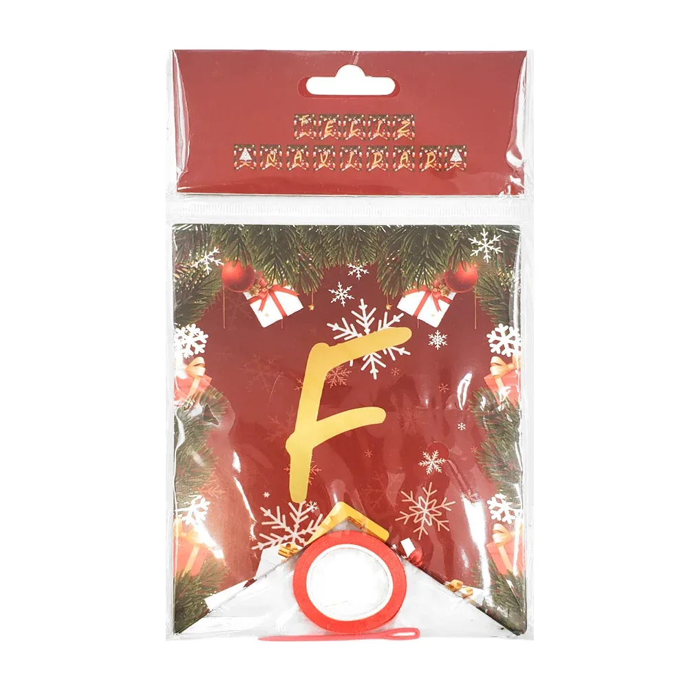 Banner banderín colgante de feliz navidad para decoración / 663211