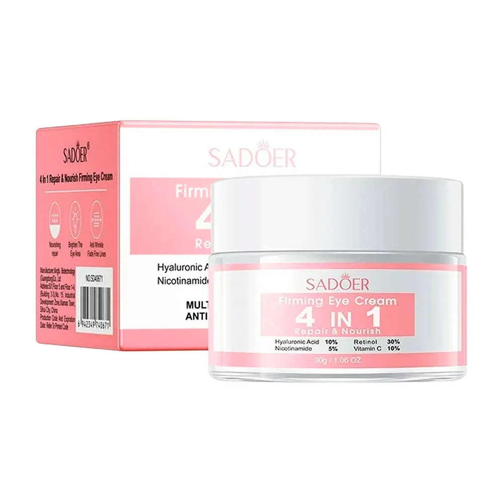 Crema facial reparadora 4 en 1, extracto de vitamina c-e, ácido hialurónico, 30g