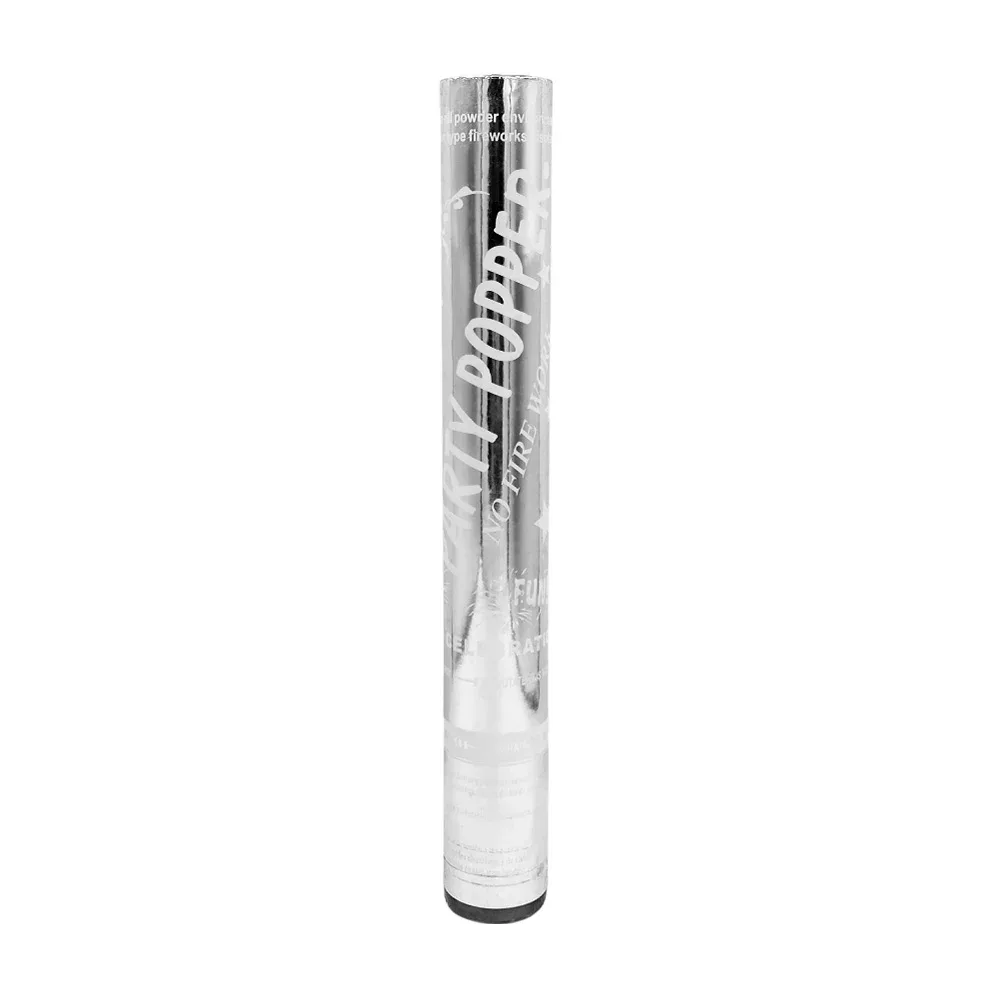 Bazuca cañón de 39cm lanza confeti color plata / party Popper / li-2.39