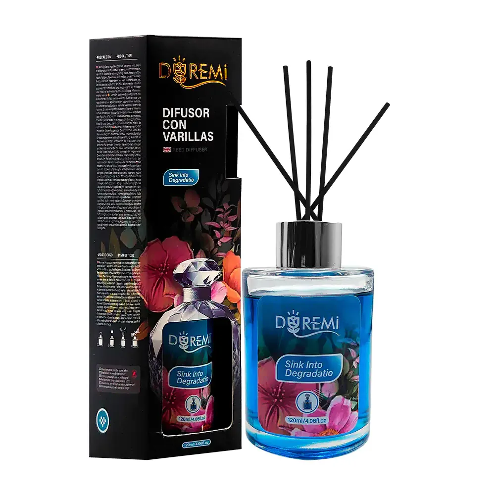 Aromatizante - difusor con varillas en frasco de 120ml, aroma sink into degradatio